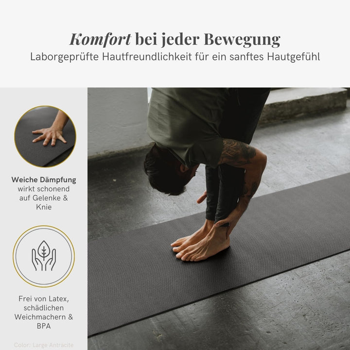Lotuscrafts Yogamatte Mudra Studio XL [5mm Dicke] - Hautfreundlich & Schadstoffgeprüft - für Anfänge