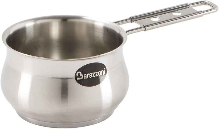 Barazzoni 001010014 Casseruola Manico Lungo, Diametro 14 cm, Linea Tummy in Acciaio, 18/10, 14 cm