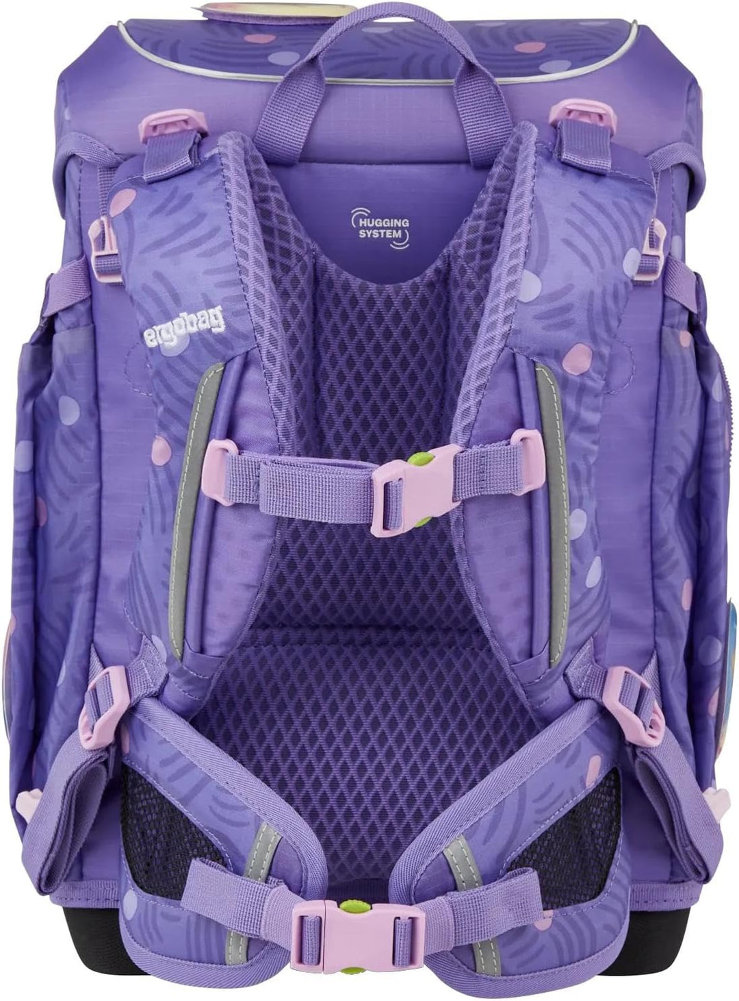ergobag cubo Light Set ergonomischer Schulranzen, extra leicht, Set 5-teilig, 860 g Ponybäradies - L