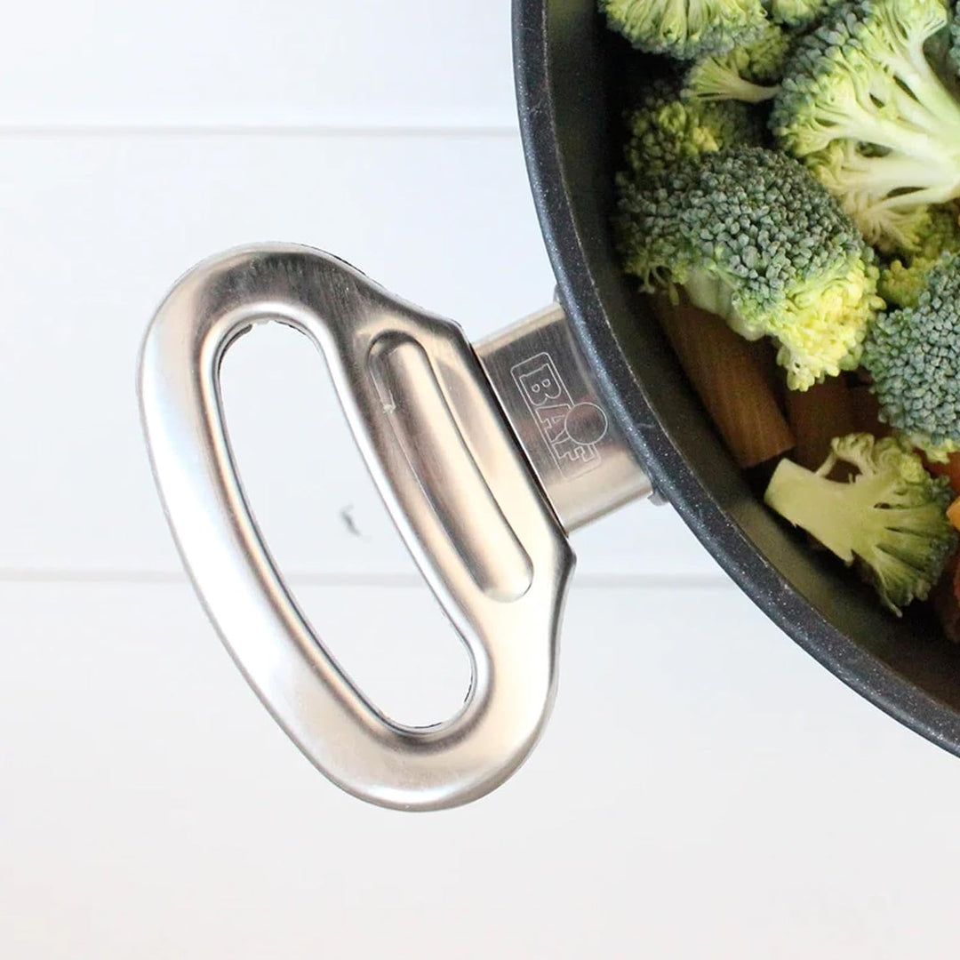 BAF Bratentopf mit Deckel Ø 28 cm - hoher Rand - grosser runder Schmortopf beschichtet aus Aluminium