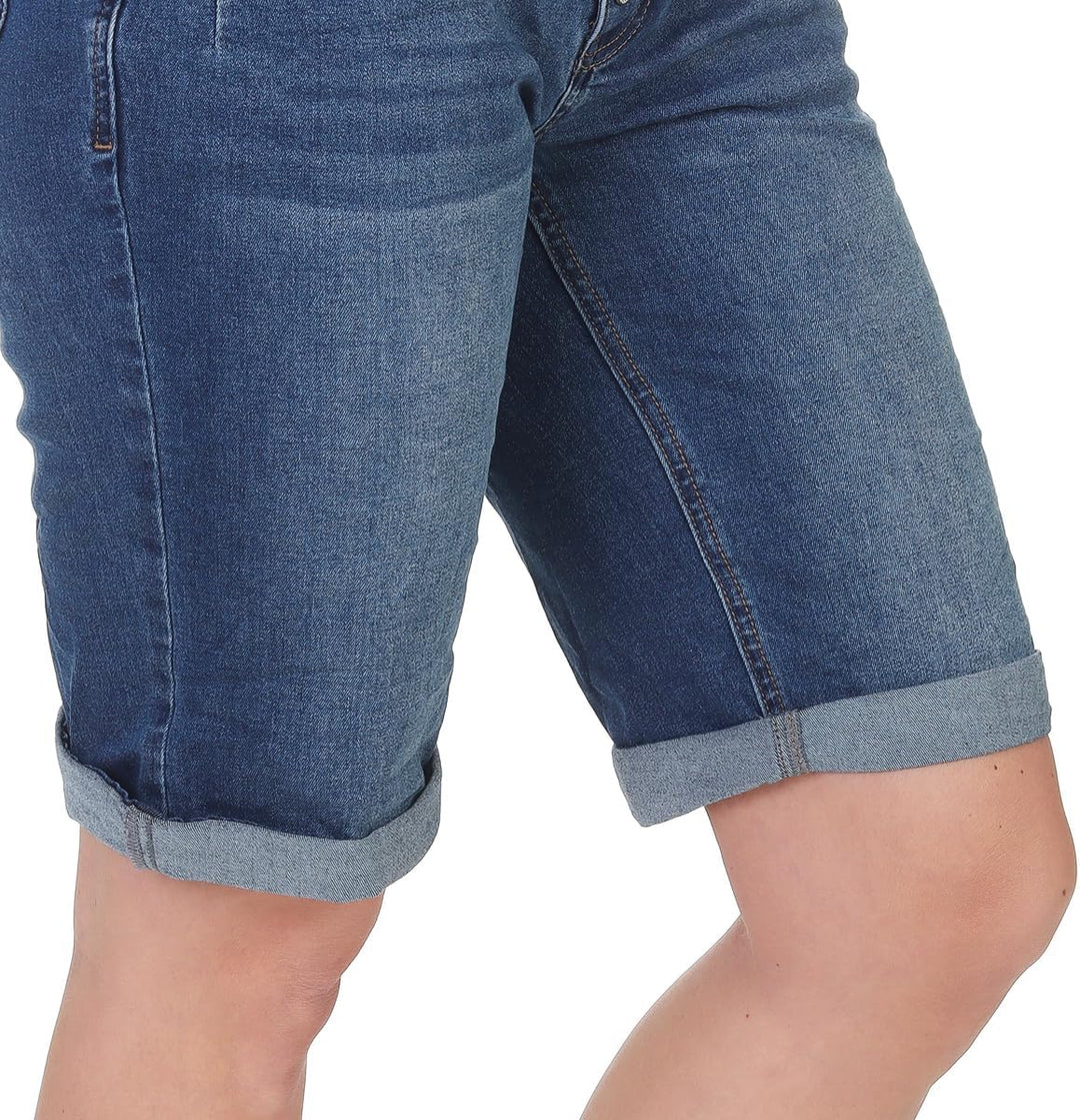 Buena Vista Jeans Hosen Damen - Malibu Short - Stretch Denim - Jeansblau - Gr. M