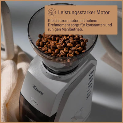 Baratza - Encore 230V Kaffeemühle - Elektrische Kaffeemühle mit Mahlwerk, Weiss, Weiss