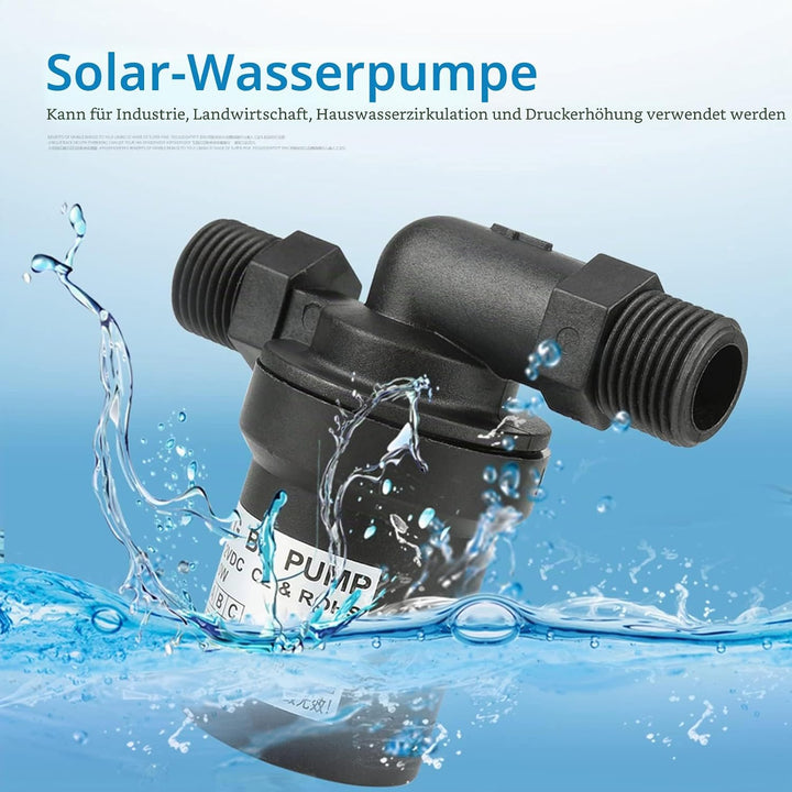 FTVOGUE Solar Hochtemperatur-Wasserpumpe Bürstenlose Tauchpumpe für Umwälzpumpe DC12V/10W