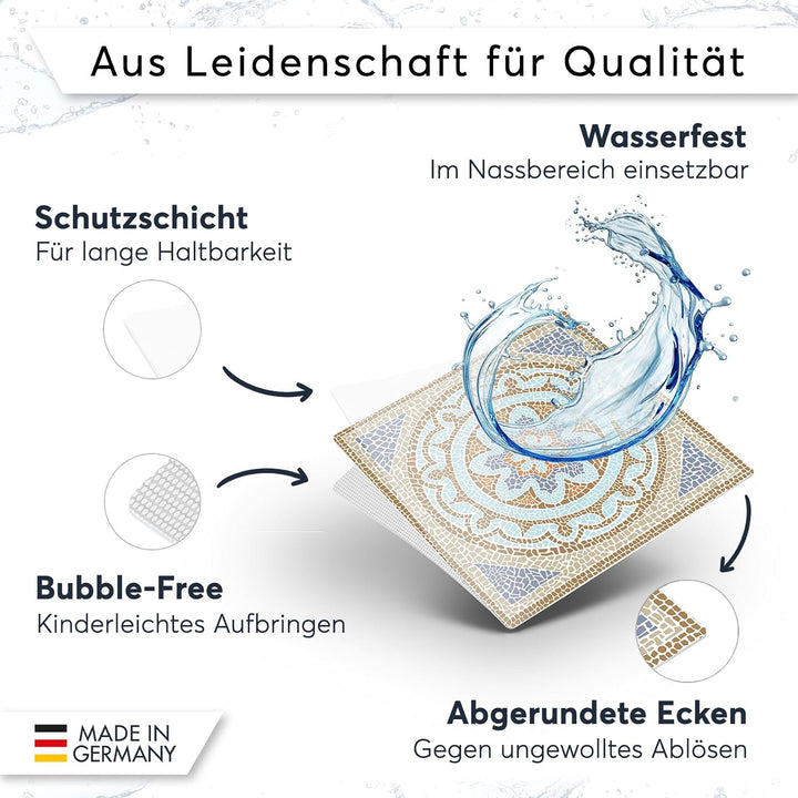 Selbstklebende - [ Bodenfliese - Fliesen für Boden ] - Aufkleber Folie Sticker für Boden-Fliesen - K