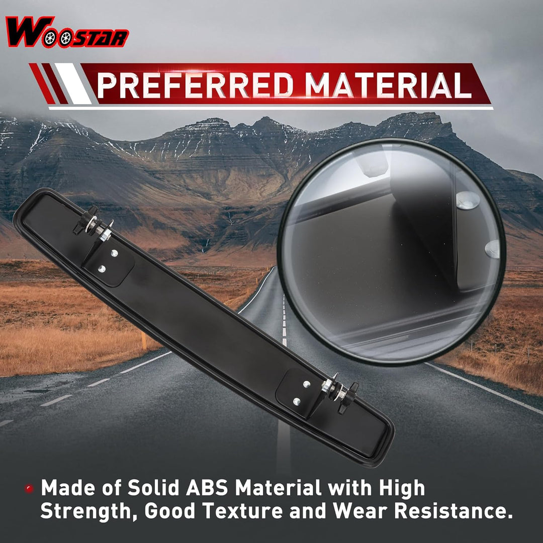 WOOSTAR 14.6" Breiter Mittlerer Rückspiegel mit 1.7" Klemmen Ersatz für ATV UTV Wikinger POLARIS RZR