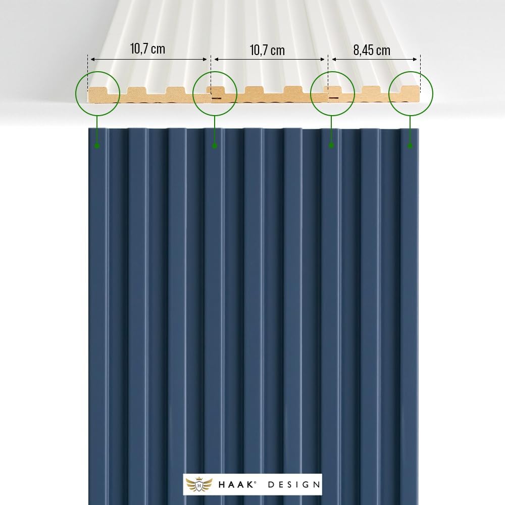 Abschlussleiste Desiwa 6er-Set in Dunkelblau 10,7x130 cm Pastellfarbe Pastell Paneele 6er Set Abschl