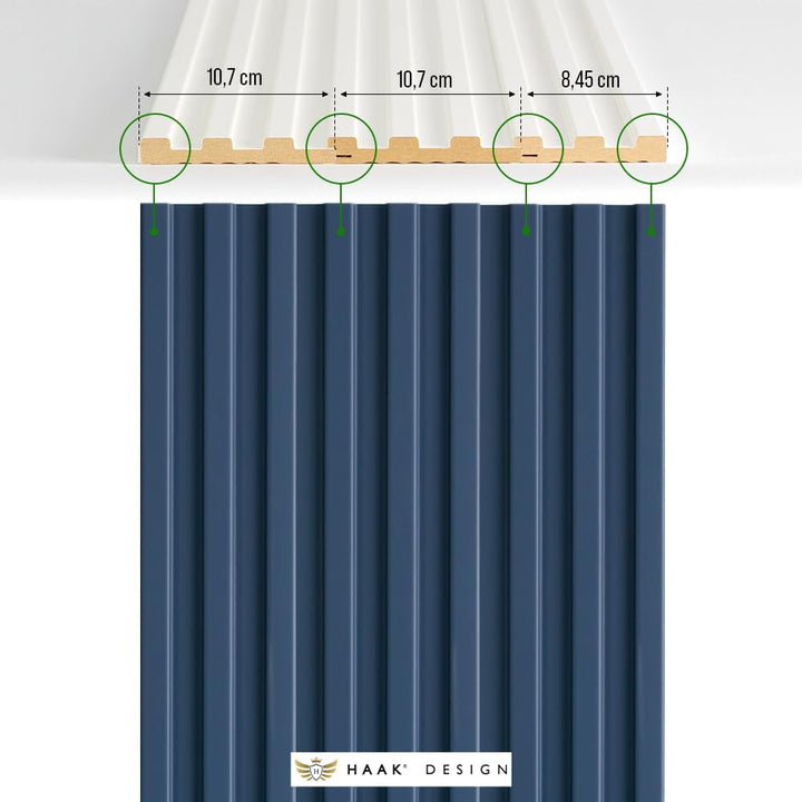 Abschlussleiste Desiwa 6er-Set in Dunkelblau 10,7x130 cm Pastellfarbe Pastell Paneele 6er Set Abschl