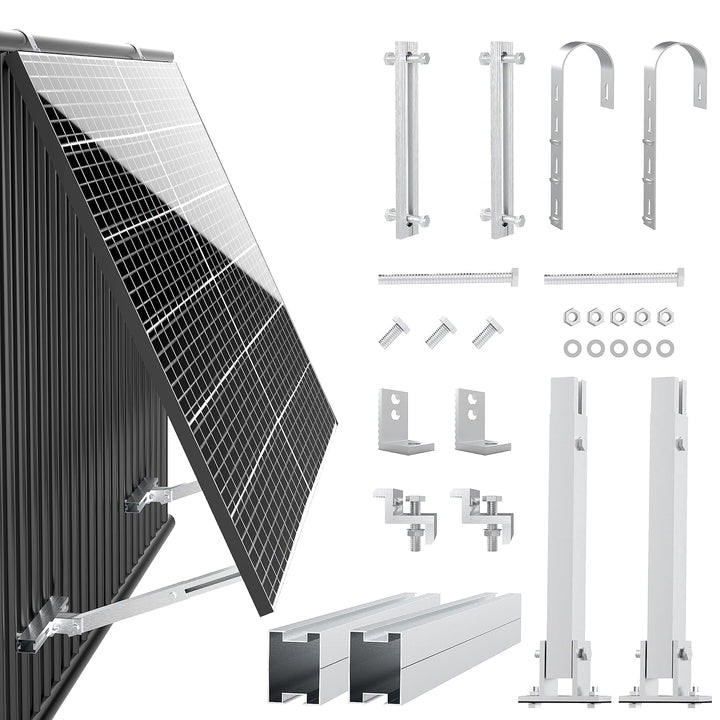 ULL Balkonkraftwerk Halterung Balkon für Alle Solarmodul I Robustem Aluminiumlegierung Solarpanel Ha
