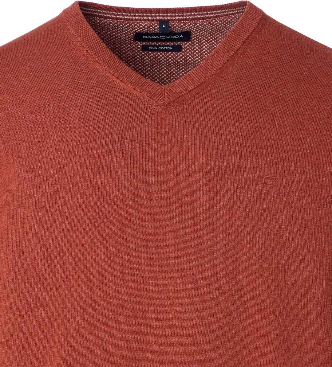 CASAMODA Herren Pullover S 487- Orange, S 487- Orange