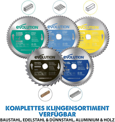 Evolution M210TCT-50MS - 210 mm Sägeblatt zum Schneiden von Baustahl - Metall-Sägeblatt mit 50 Zähne