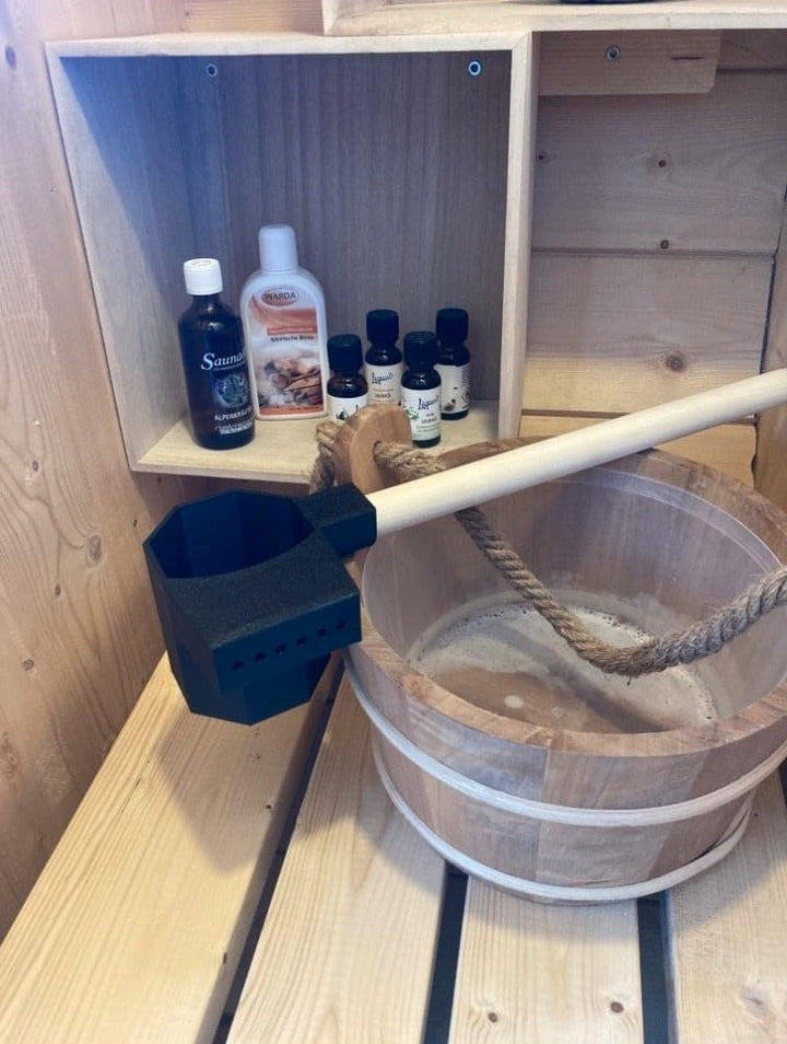 Saunakelle Aufgusskelle Fasssauna Heimsauna made by druckbar
