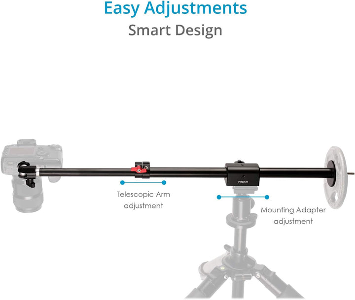 PROAIM Overhead Foto- und Videokamera Boom Pole. Für Overhead-Kamera-/Tischansichten. 23 bis 40" Tel