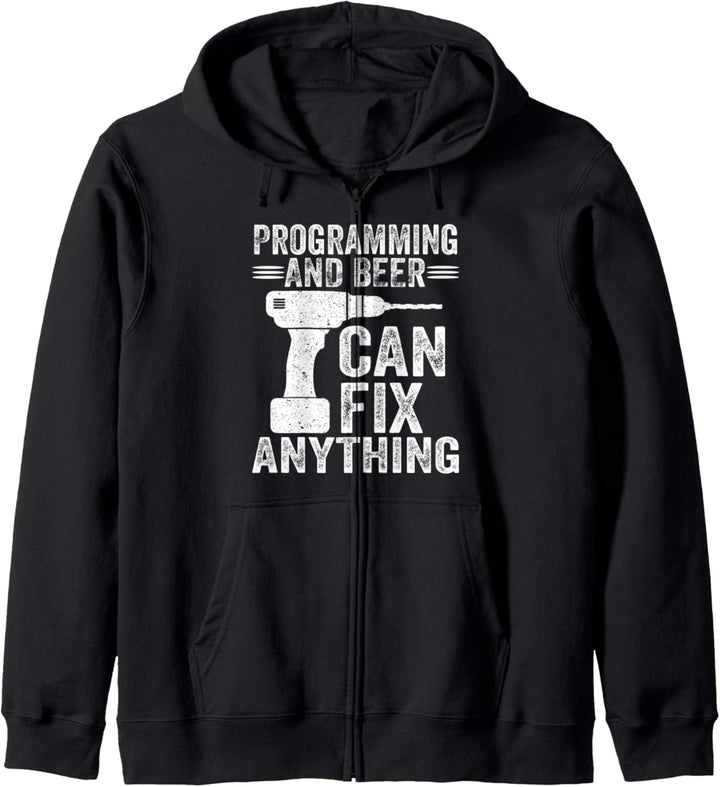 Programming And Beer Can Fix Anything Funny Kapuzenjacke
