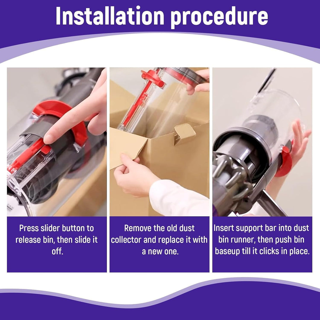 Staubbehälter Ersatz kompatibel mit Dyson V10 SV12 SV13 SV27, Auffangbehälter Staubeimer Ersatzteile