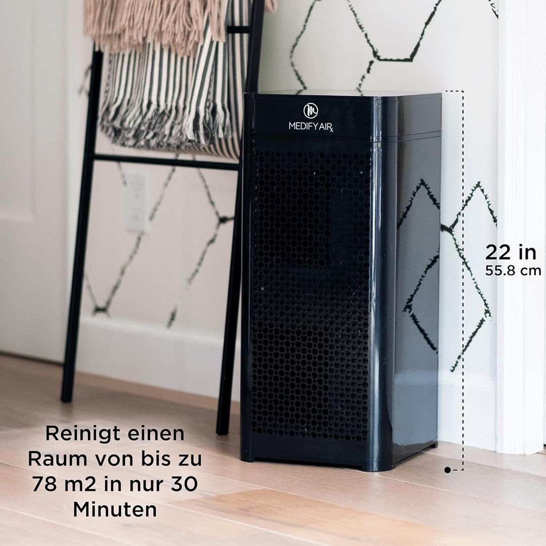Medify MA-40 Luftreiniger mit H13 True HEPA Filter | 78 m² Abdeckung | Filtert Allergene, Rauch, Sta
