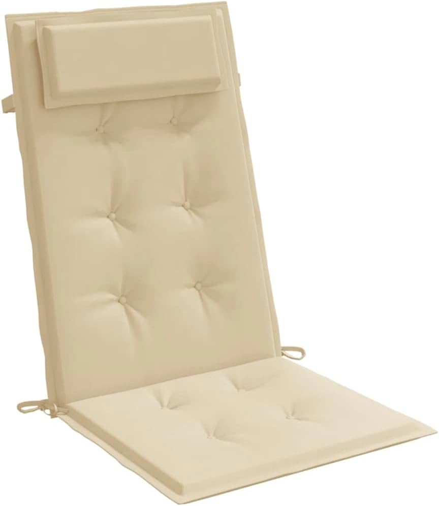 vidaXL Hochlehner Auflage 4 STK., Sitzkissen für Gartenmöbel Hocker Ottomanen, Wasserabweisendes Sit