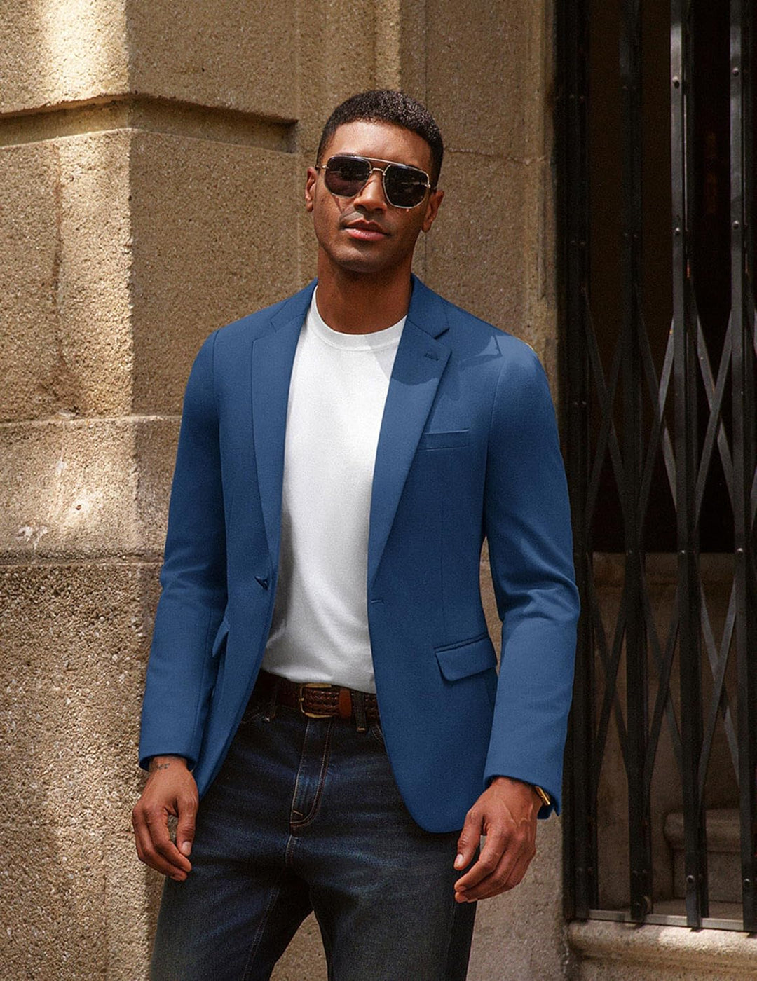 PJ PAUL JONES Herren Sakko Sportlich Freizeit Blazer Jackett 1 Knöpfe Modern Regular Fit Anzugjacke