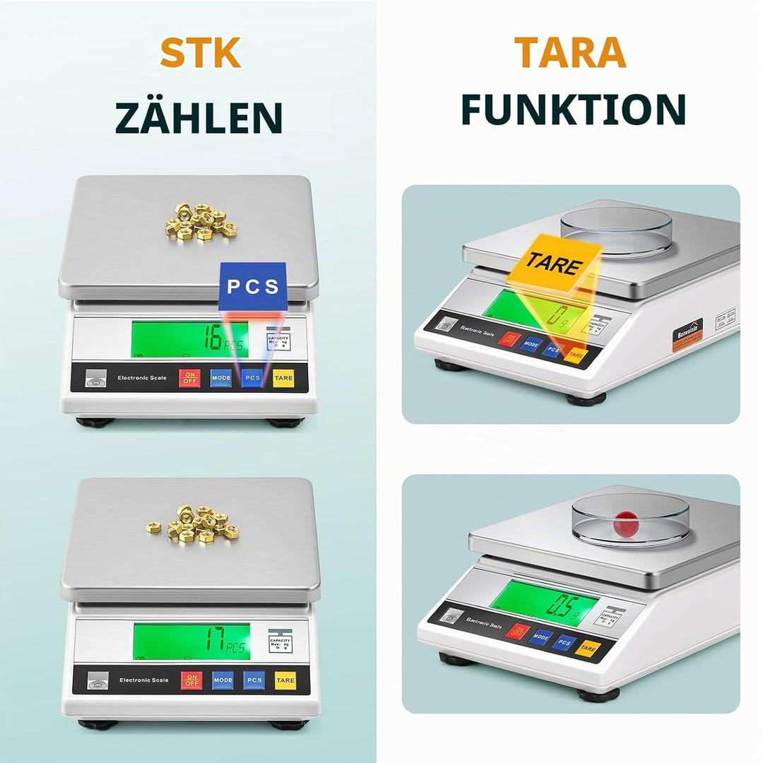 Bonvoisin 7500, 0.1g Zählwaage 3-10 kg OPTIONAL, 0,1 g Digitale Genaue Analytische Elektronische Waa