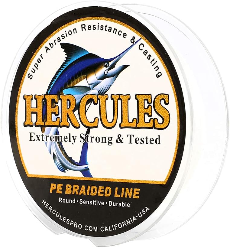HERCULES Super Cast 100m - 2000m Yards Geflochtene Angelschnur 10lb - 300lb Test für Salzwasser Süss