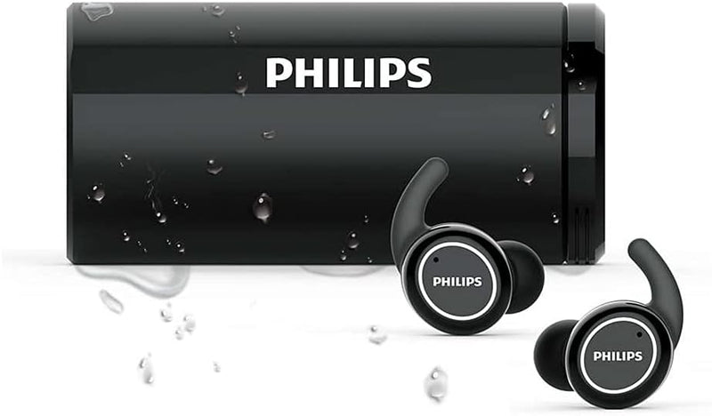 Philips Audio In Ear Sportkopfhörer TAST702BK/00 Ear Pods (Bluetooth, 18 Stunden Akkulaufzeit, Ladeg