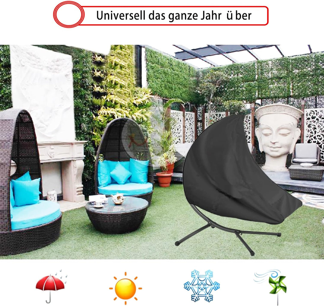 EKQSGLC Hängeliege Abdeckung, 600D Schutzhülle für Schwingliege, Schwebeliege Abdeckhaube Wasserdich