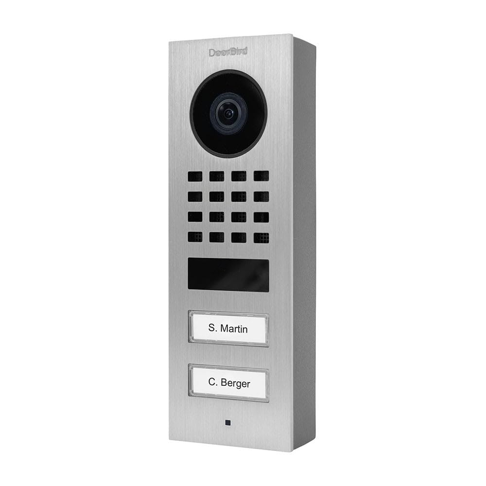 DoorBird D1102V IP Vid. Türst. V2A Edels. 2 Ruftasten Aufputz