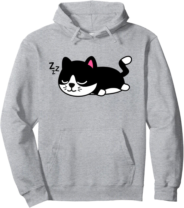 Nettes schwarzes Katzen-schlafendes Nickerchen-Geschenk Pullover Hoodie