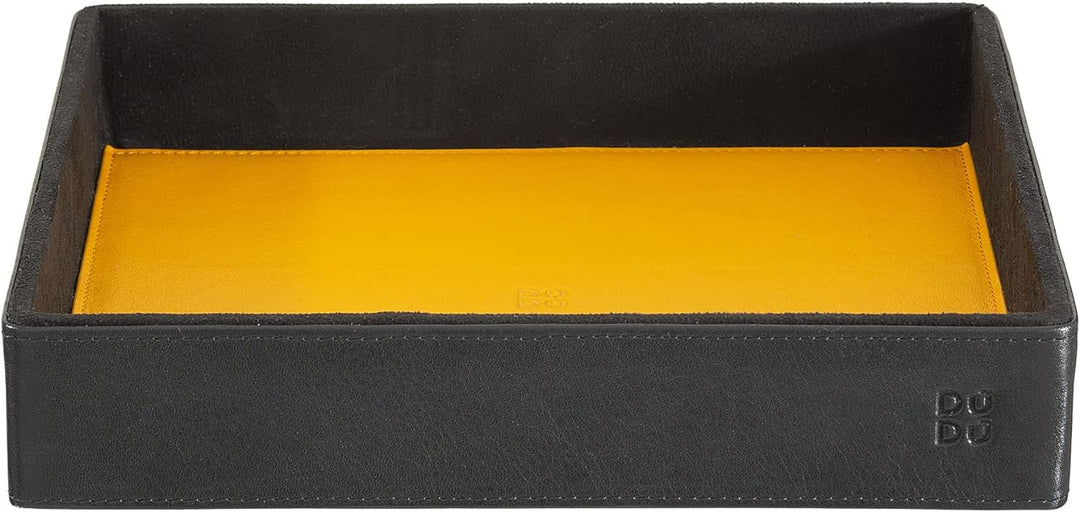 DUDU Schreibtisch-Set aus Leder für das Büro 4-teilig mit Taschenleerer Stifthalter Briefhalter Zett