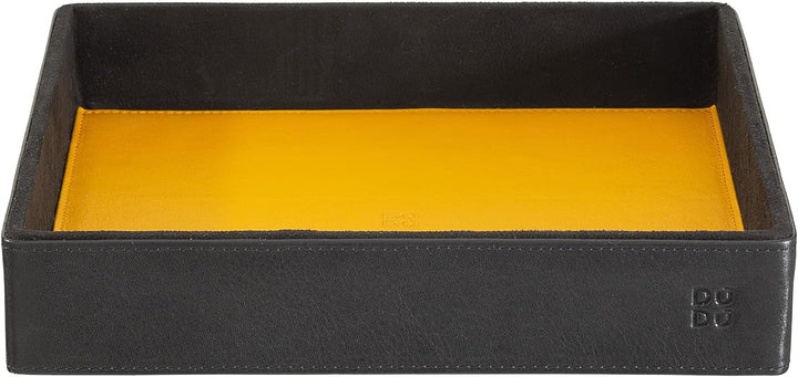 DUDU Schreibtisch-Set aus Leder für das Büro 4-teilig mit Taschenleerer Stifthalter Briefhalter Zett