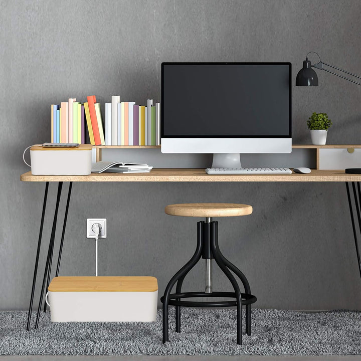 3 Stück Kabelbox, Kabelmanagement Box zum Verstecken und verbergen Sie Steckdosenleisten und Kabel,