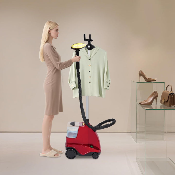 Dampfbürste 2500W mit 3L Wassertank, Professioneller Kleider Dampfglätter Steamer, Vertikaler Stand-
