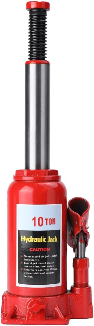 SUDEG Hydraulischer Wagenheber, 10T Bottle Jack Hydraulischer Flaschen-Wagenheber,Stempelwagenheber/