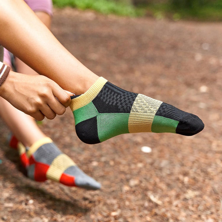 GoWith 6 Paar Bambus(Viskose)-Sneakersocken, Sportsocken für Damen und Herren, Kurze Sport-Socken, L