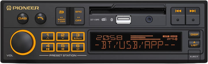 Pioneer SXT-C10PS Autoradio 1-DIN: Retro-Design mit modernster Technik, Bluetooth®, DAB+, USB, AUX,