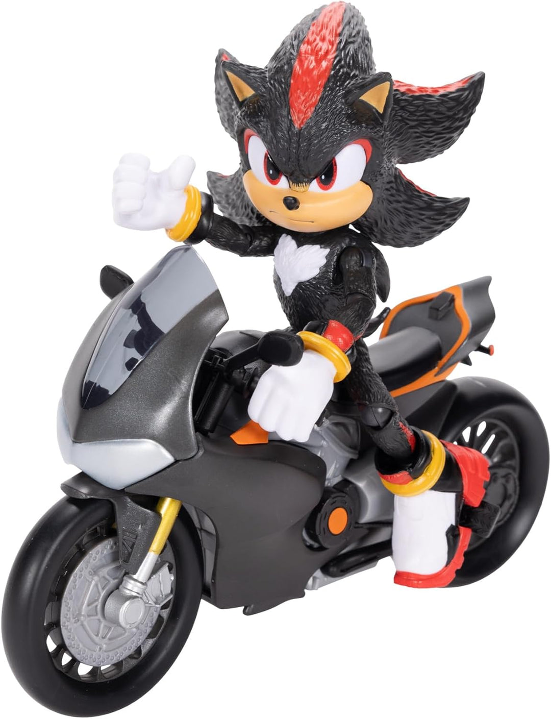 Sonic 3 der Film Shadow-Figur, 15 cm, beweglich, inklusive Shadow-Mobile von Jakks Pacific, Akustisc