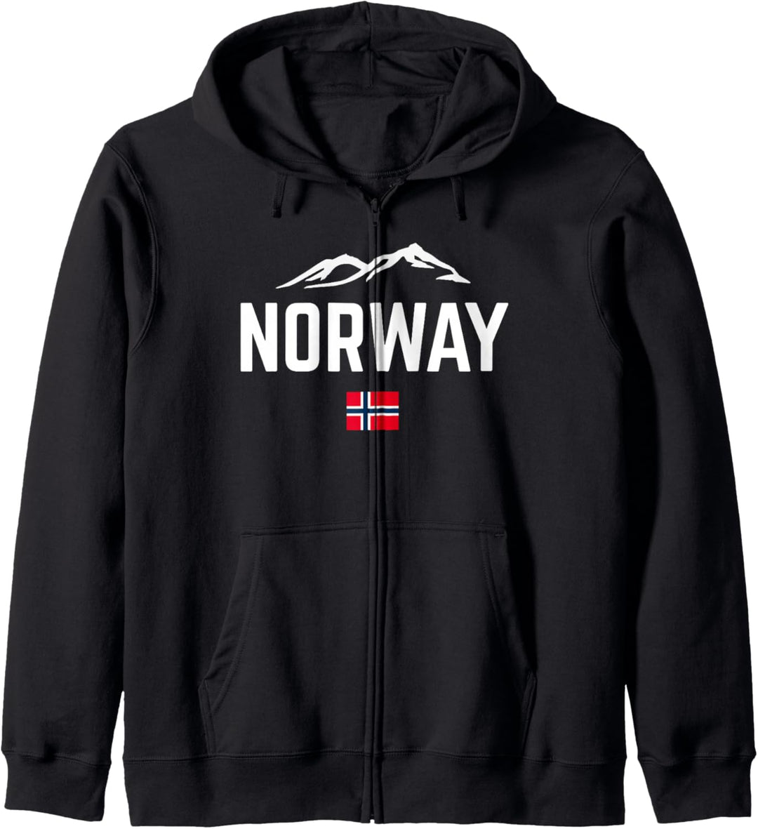 NORWEGEN NORWAY Flagge Berge | Damen Herren Kinder Kapuzenjacke
