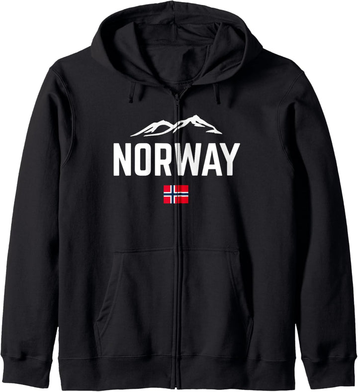 NORWEGEN NORWAY Flagge Berge | Damen Herren Kinder Kapuzenjacke