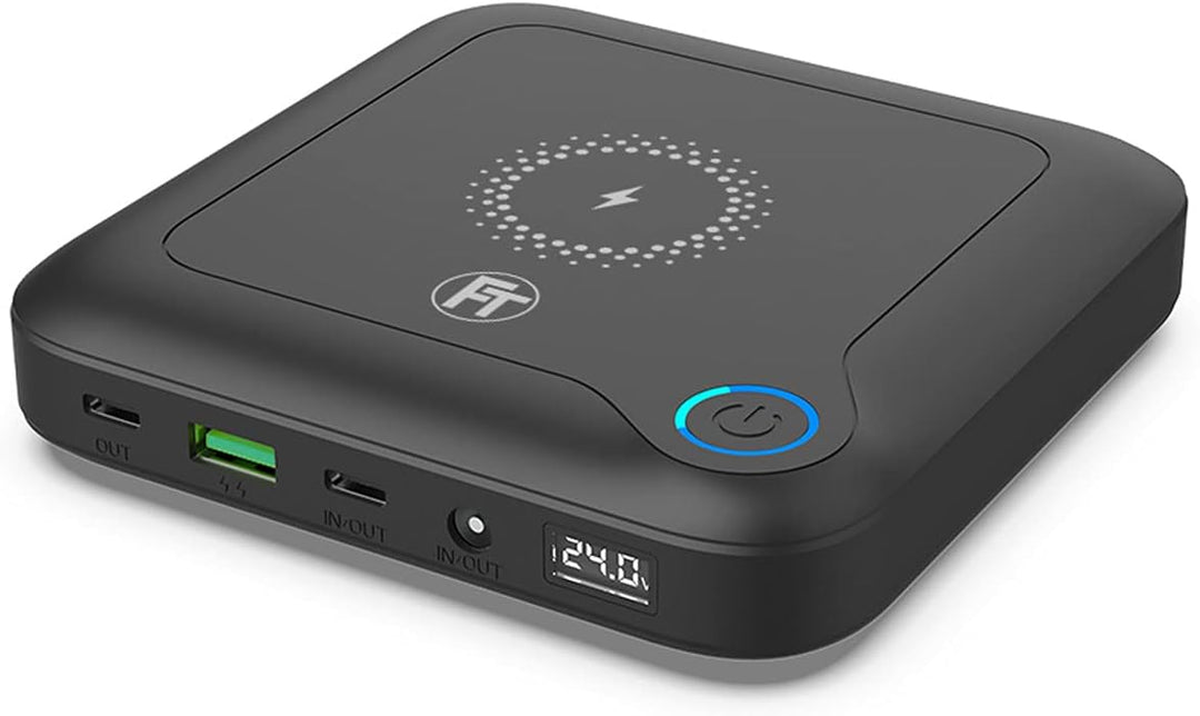 FeinTech PLG02400 Laptop Powerbank 60W PD USB-C und DC Anschluss für Notebook, MacBook, iPad, Tablet