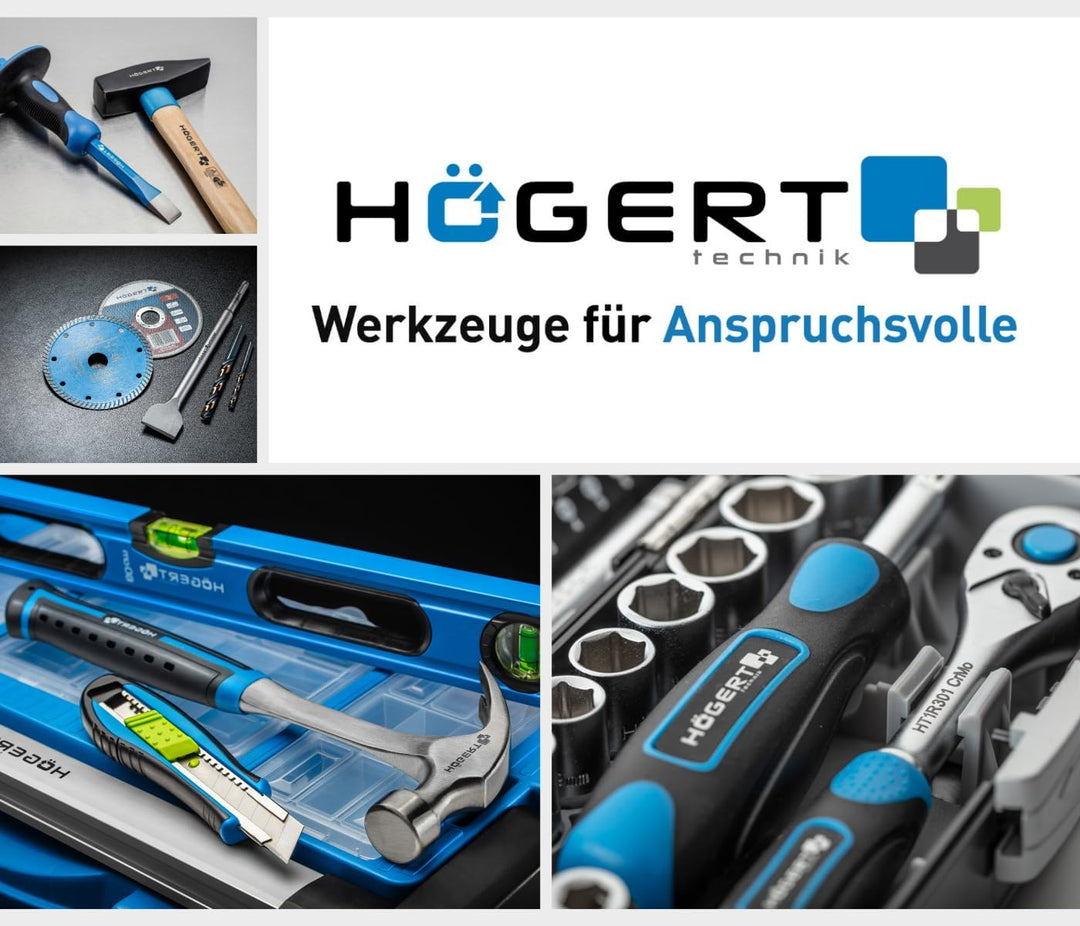 HÖGERT HT1R382 Steckschlüssel-set Mit Ratsche | Steckschlüssel Set | Steckschlüsselsatz |werkzeugsat