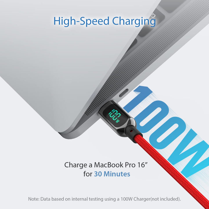 SooPii USB C auf USB C Kabel, [2PACK 1.2M] Nylongeflecht Type-C Kabel,100W PD Schnellladekabel mit L