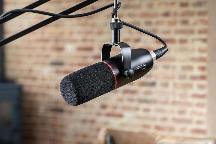 DM14 V Mikrofon, dynamisches Mikrofon für Podcaster, integrierter Windschutz und Stosshalterung, XLR