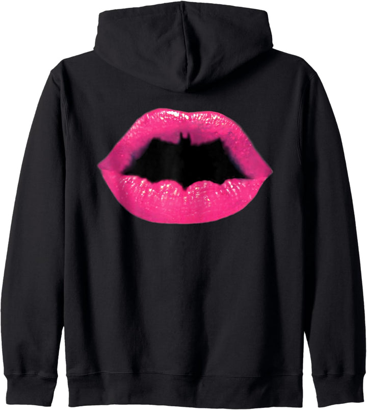 DC Batgirl Logo Lippen Kapuzenjacke