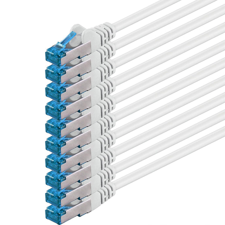 1CONN 10x 2.0 M - CAT-6a Netzwerk-Kabel Ethernet Cable Lan Patch RJ-45 Stecker SFTP 10GB/s - 10 Stüc