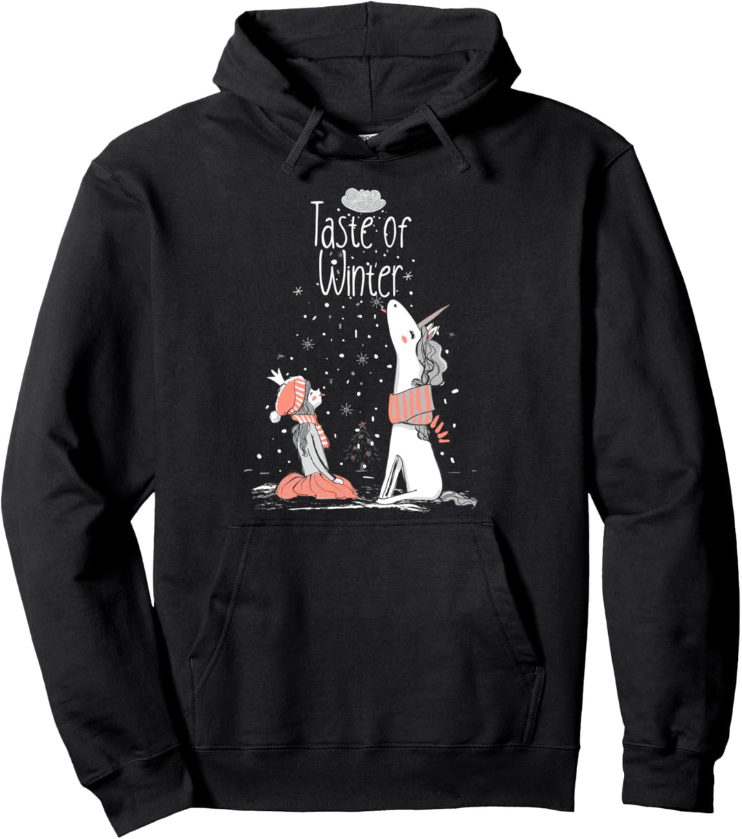 Taste of Winter Geschmack des Winters Einhorn Mädchen Schnee Pullover Hoodie