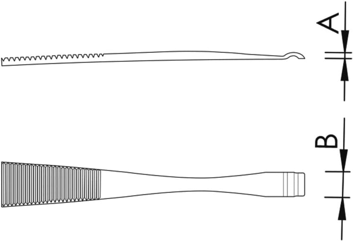 WETEC PRO Bauteil-Präzisions-Pinzette, 572-SA, quer, Bauteil-Ø 2,5-5 mm 572-SA (571-SA Pinzette Elek