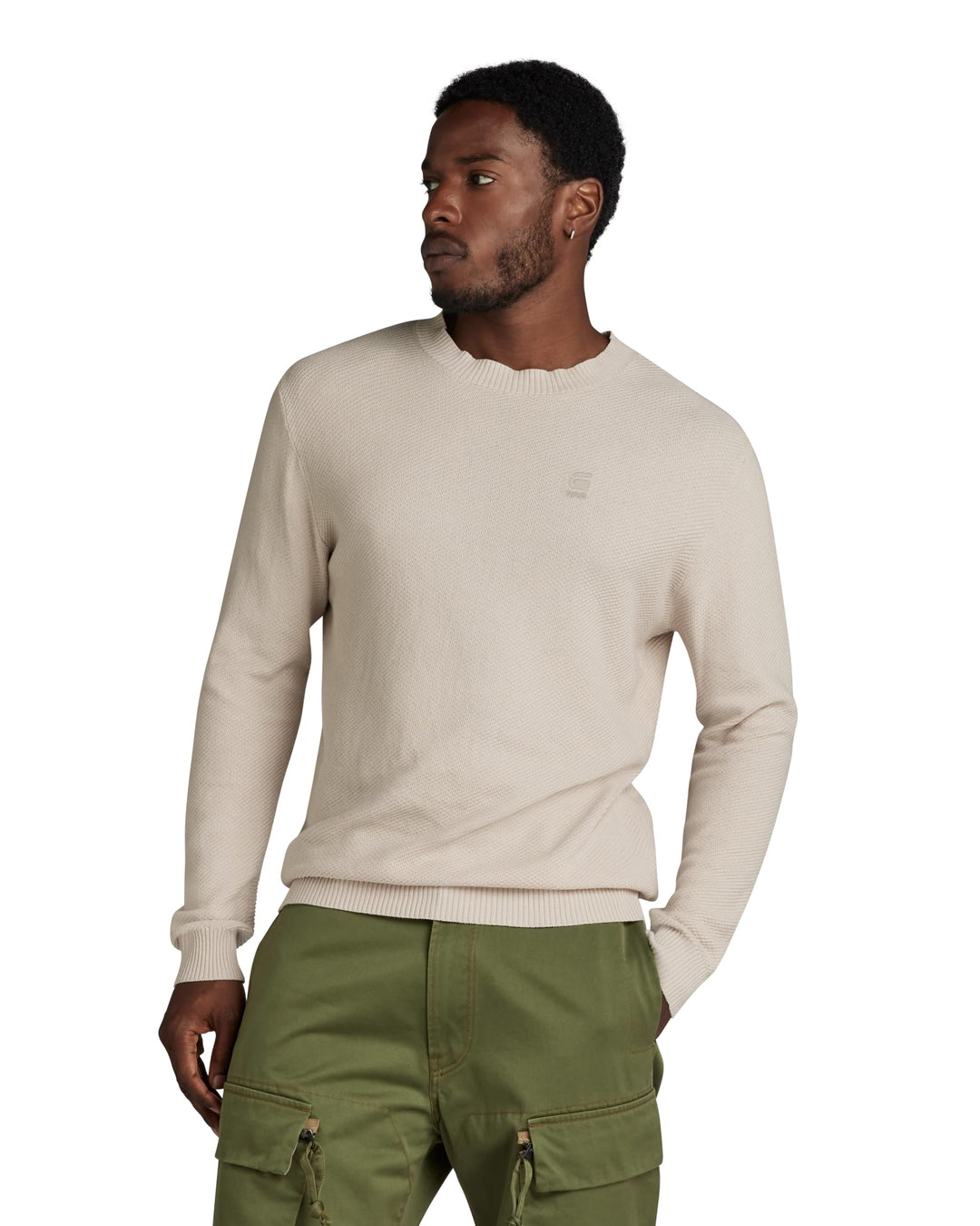 G-STAR Herren Premium Core Hooded Zip Sweater XS Beige (Whitebait D24461-d631-1603), XS Beige (White