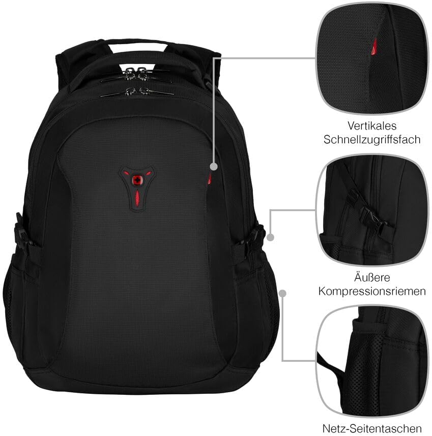 Wenger 601468 SIDEBAR 16' Laptop Backpack with Tablet Pocket In Black {21 Litres}