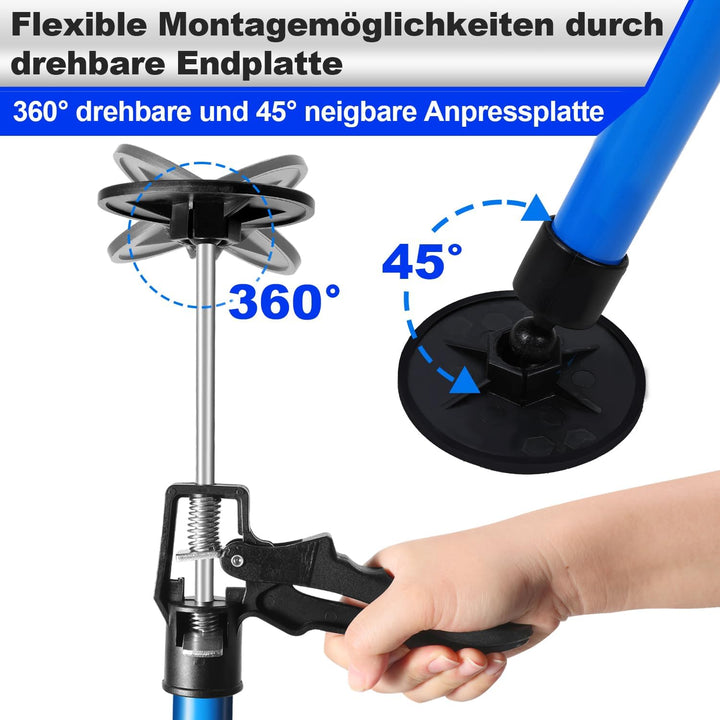 4x Deckenstütze, Montagestütze bis 50kg Tragkraft,Teleskopstützen bis 45°,Montagestütze 115-290cm,Ei