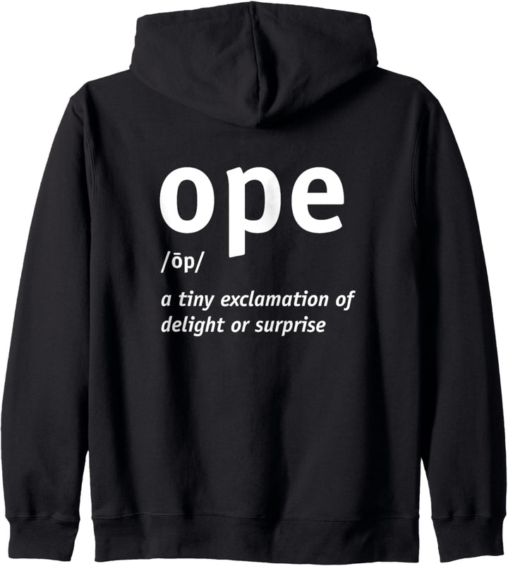 Ope Definition Exclamation of Delight or Surprise Wholesome Kapuzenjacke
