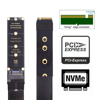 chenyang PCIE 3.0/4.0 M.2 NVME/NGFF SSD Ribbon Flex Extension Card Kabel 30cm Unterstützt 2230/2242/